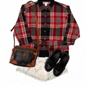 Adorable vtg 70s 80s 90s western preppy cottagecore plaid